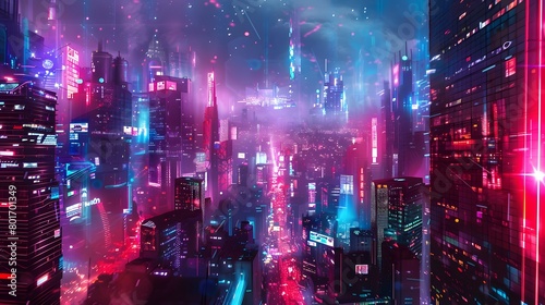 futuristic night city