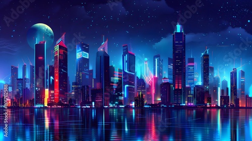 futuristic night city