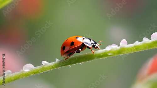 ladybird on a leaf © Muhammad