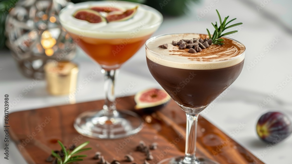 A decadent dessert course paired with specialty mocktails such as a rich chocolate martini with creamy coconut foam or a fig and rosemary fizz. A decadent dessert course paired with specialty mocktails such as a rich chocolate martini with creamy coconut foam or a fig and rosemary fizz.