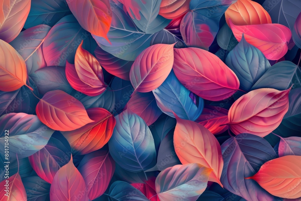 beautiful leaves for the background - generative ai