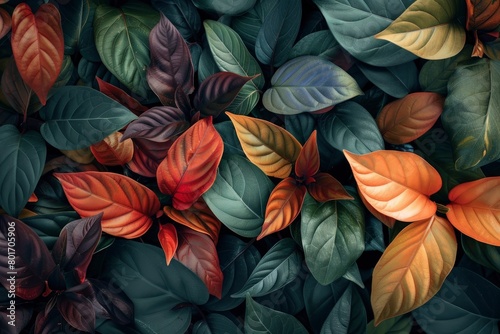 beautiful leaves for the background - generative ai