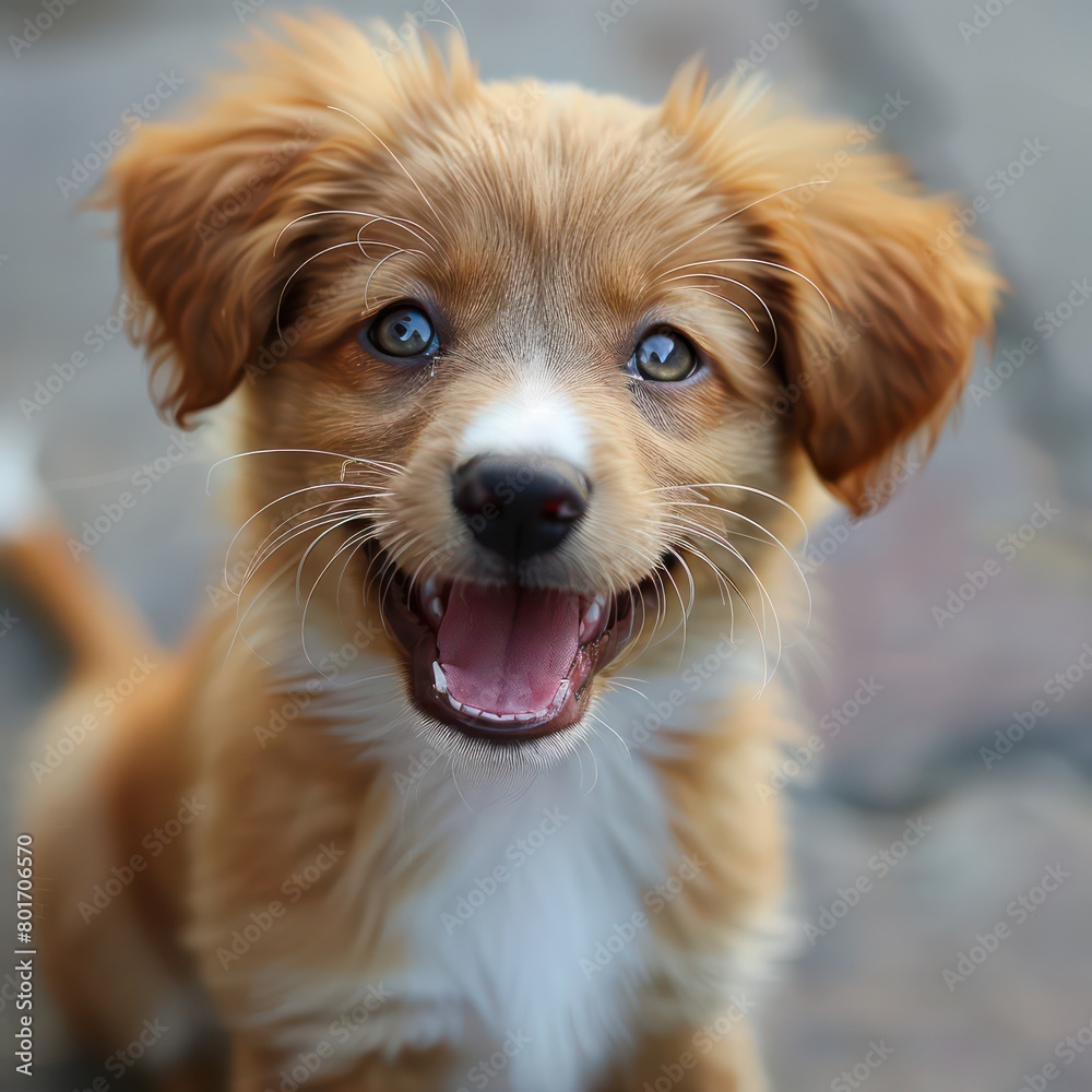 happy energetic puppy, sitting happy energetic puppy, sitting
