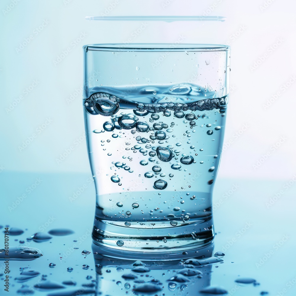 glass of pure spring water glass of pure spring water