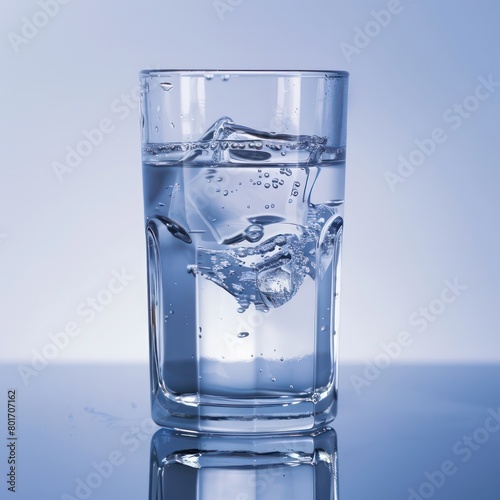 glass of pure spring water