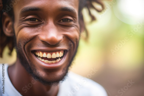 Representative image of a male smile demonstrating the need to take care of his teeth Smoker's teeth photo