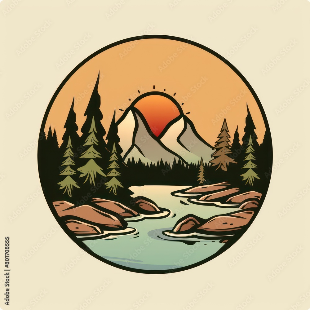 natural wilderness logo design