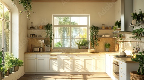 small kitchen with countertop bar and white cabinets