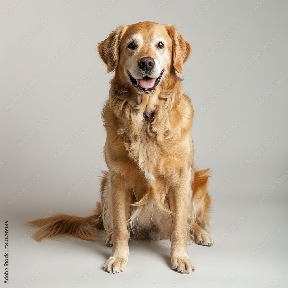 dog sitting down on white background dog sitting down on white background