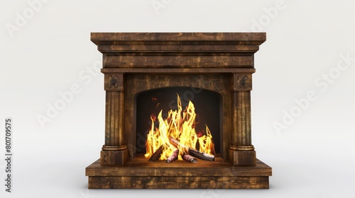 fire place isolated on white background
