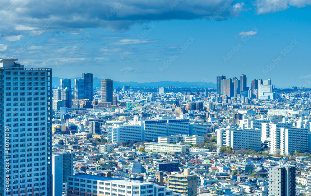 Fototapeta premium 川崎駅よりむ武蔵小杉方面 2024