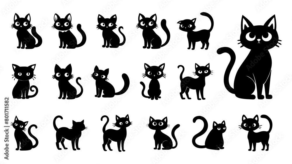 Silhouette of cat illustration