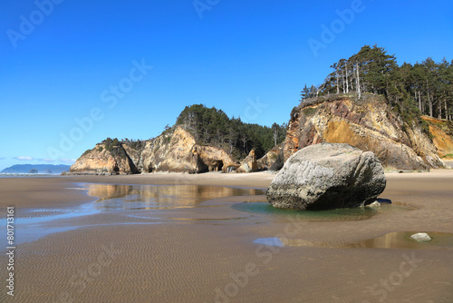 Hug Point Beach, Oregon - The beautiful beach where the stagecoaches needed to hug the cliffs at low tide to get around before roads were built in the area.