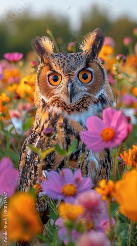 Wise and mysterious owl, exploring the beauty and symbolism of these nocturnal creatures, a glimpse into the enchanting world of owls, their grace, intelligence, and significance in nature's tapestry © Ruslan Batiuk