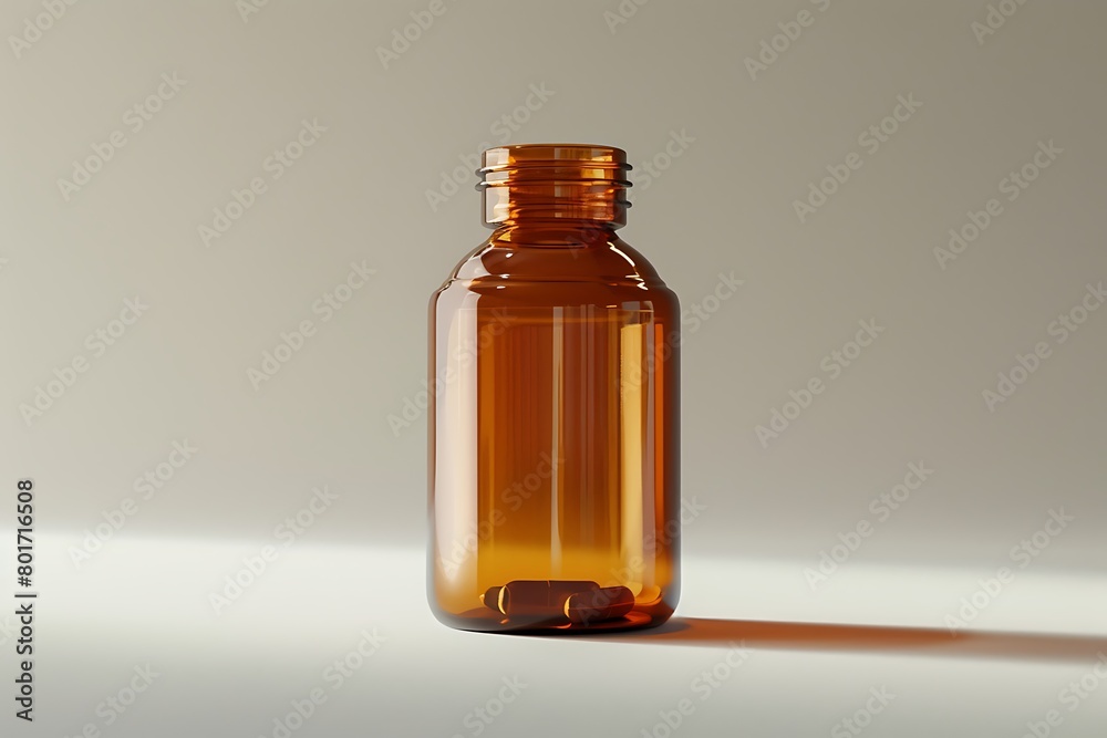 Illustration a pill bottle with a transparent backdrop