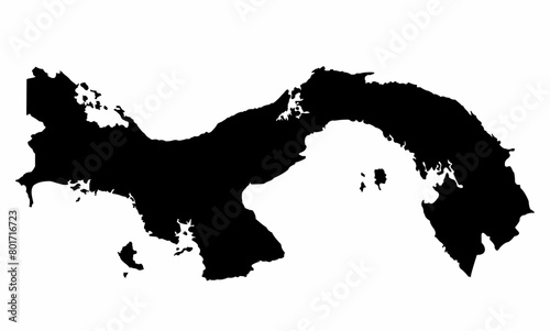 Panama silhouette map photo