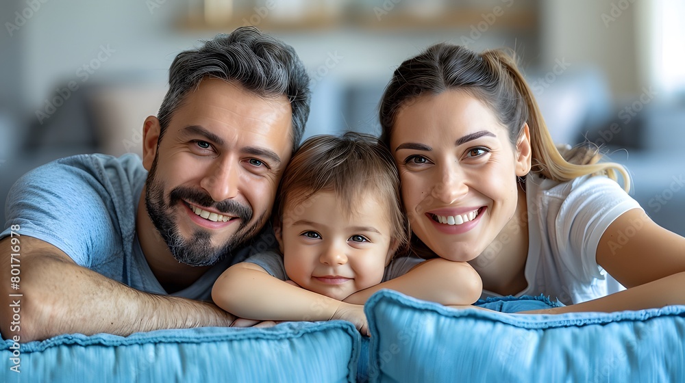 A heartwarming image of a happy family with a father, mother, and toddler son smiling and bonding together on a bed, showcasing love, unity, and togetherness in a cozy home setting.
A heartwarming image of a happy family with a father, mother, and toddler son smiling and bonding together on a bed, showcasing love, unity, and togetherness in a cozy home setting.