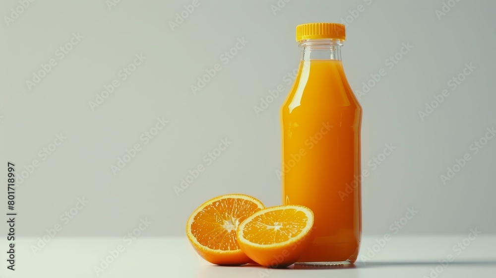 orange juice on a white background orange juice on a white background