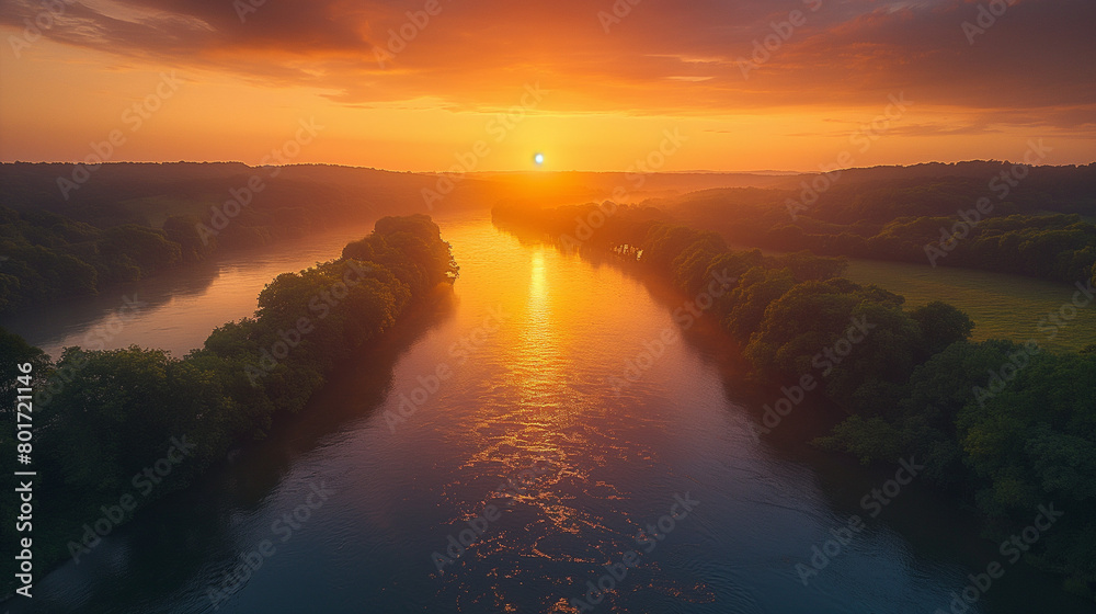 sunrise over the river sunrise over the river