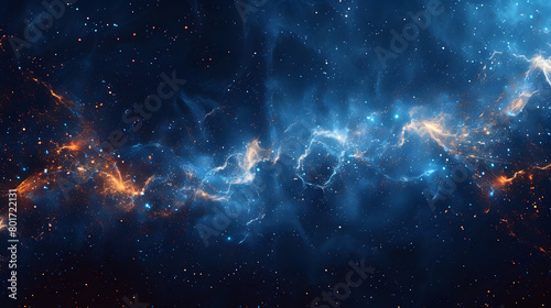 Mesmerizing Cosmic Interstellar Explosion Intricate Geometric Shapes in a Vibrant Digital Nebula