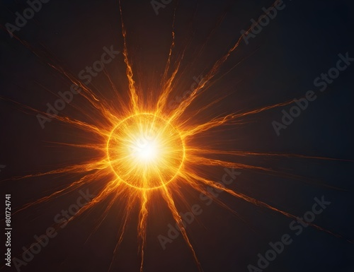Artificial Sun. A high and clean energy ball that sustains a nuclear fusion reaction and generates hot plasma.Generated with AI