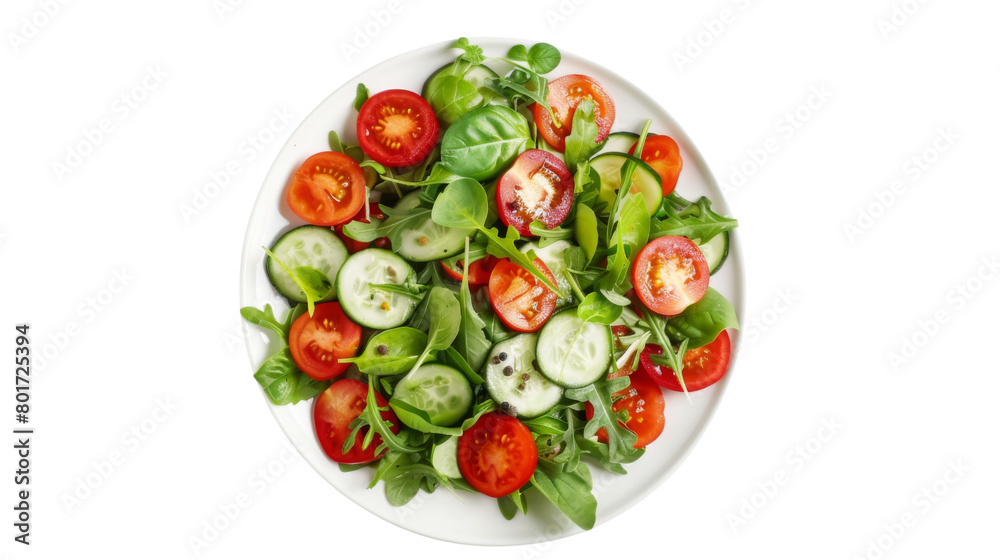 plate of salad with fresh vegetables plate of salad with fresh vegetables