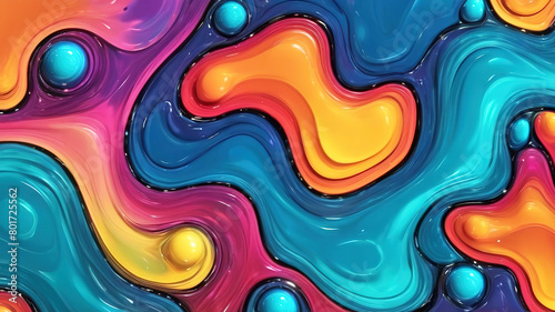 abstract background with colorful liquid marble pattern