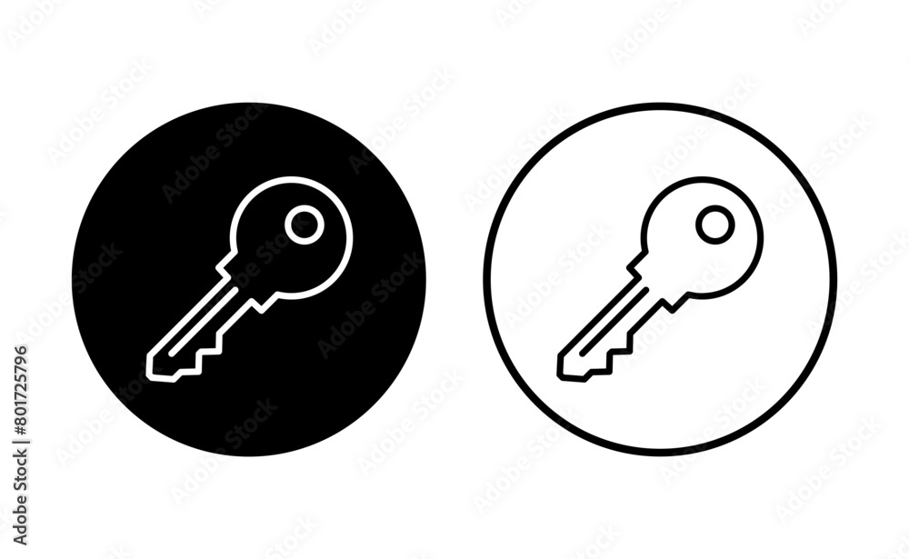 Key icon set. Key vector icon. Key symbol