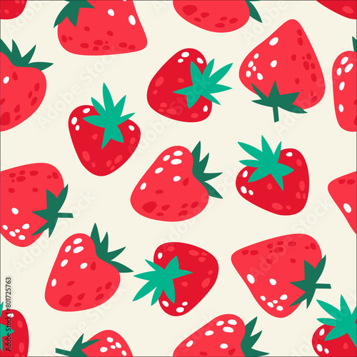 Seamless Strawberry Patterns. Beauty of Fruit in Print and Fabric Art
