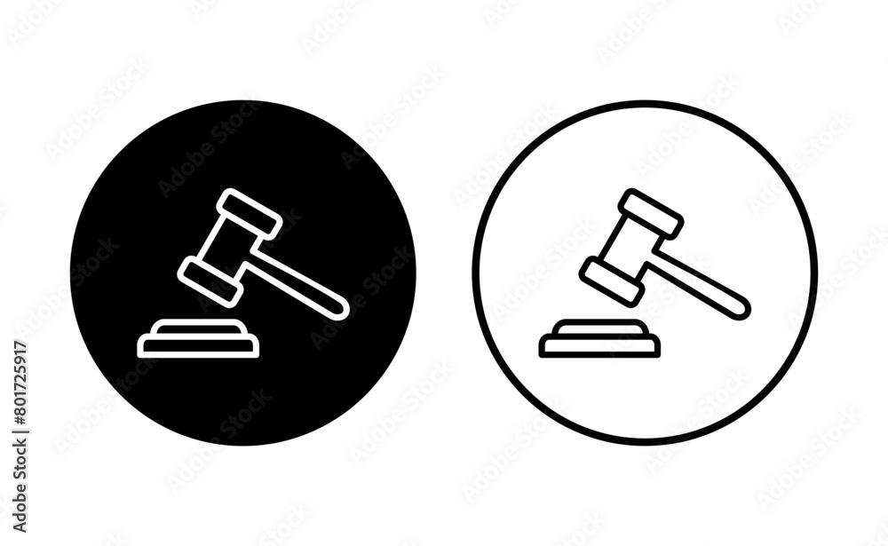 Gavel icon set. judge gavel icon vector. law icon vector. auction hammer Gavel icon set. judge gavel icon vector. law icon vector. auction hammer
