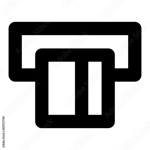atm debit card line icon