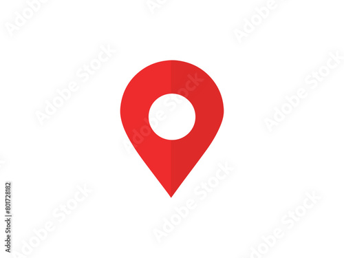 Red marker with a white dot on it