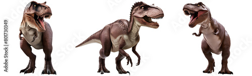 Set of dinosaurs on a transparent background, png © Daye
