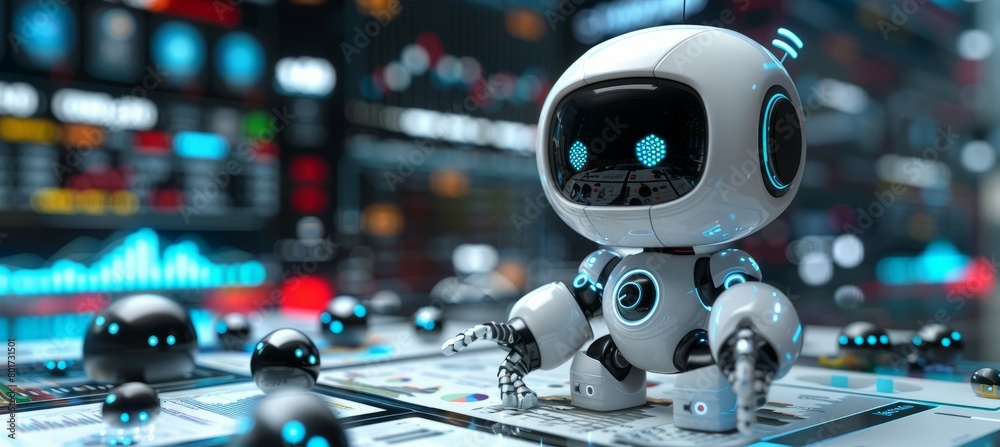 Cute robot. Generative AI technology.
Cute robot. Generative AI technology.