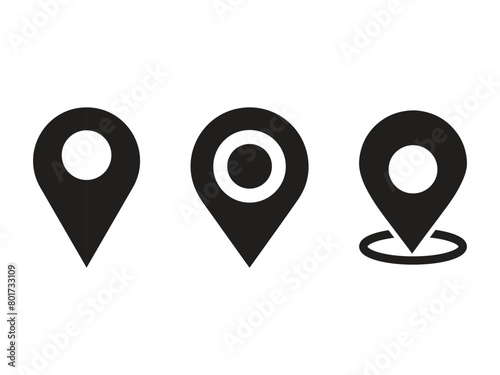 Pin location icon stock illustration