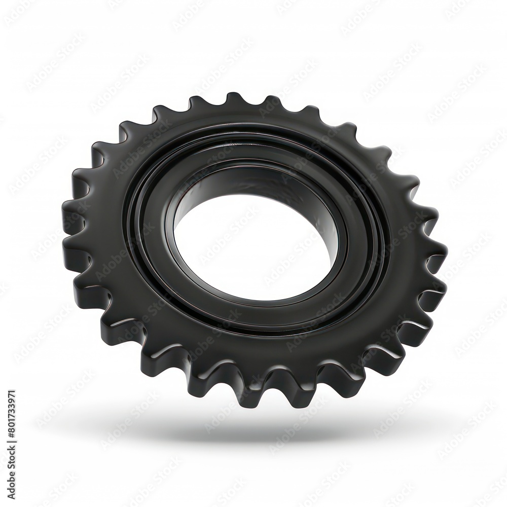 mechanical gear on a white background mechanical gear on a white background