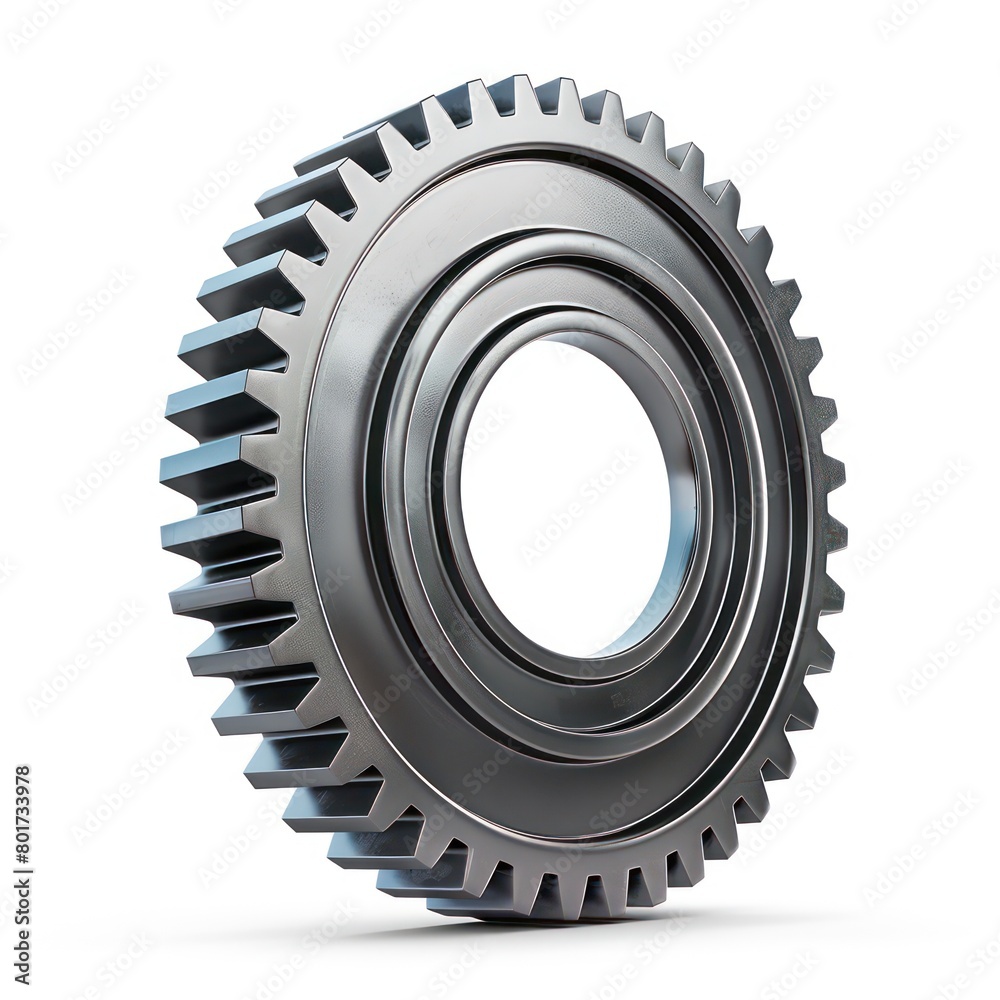 mechanical gear on a white background mechanical gear on a white background