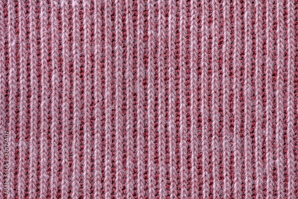 Pink knitted fabric texture background