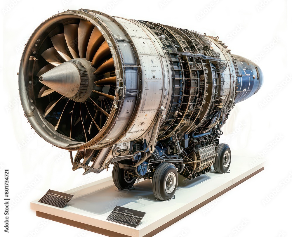 jet engine on a white background jet engine on a white background