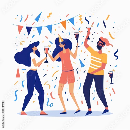 party day illustration design on white background