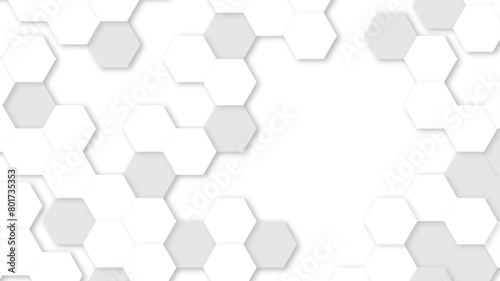 Abstract geometric shape technology digital hi tech concept background. Abstract futuristic geometric backdrop honeycomb pattern wallpaper with copy space for text or images.