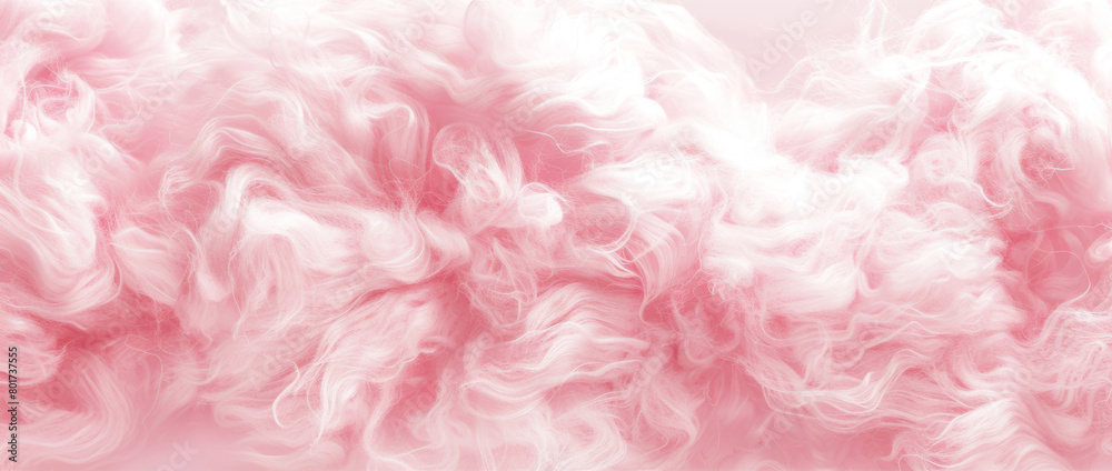 A vibrant, soft texture of pink cotton candy, perfect for an abstract and sweet background.