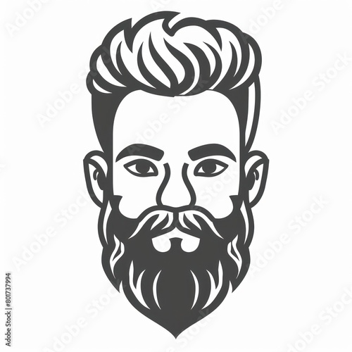 beard icon on white background © STOCKYE STUDIO