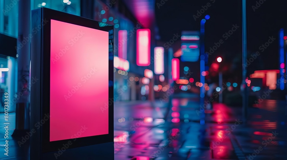 customizable digital signage screen display in public space interactive advertising technology modern information kiosk mockup customizable digital signage screen display in public space interactive advertising technology modern information kiosk mockup