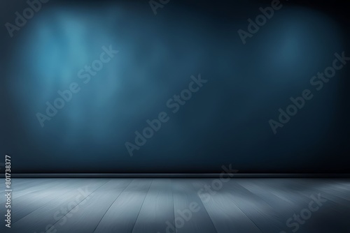  Background blank banner wall studio room blue soft gradient empty light abstract wallpaper template illustration space floor dark texture design website  display your product 