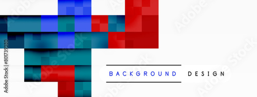 A rectangular pattern of symmetric red, blue, and white checks, with an azure border. Electric blue and magenta tints and shades add depth to the art