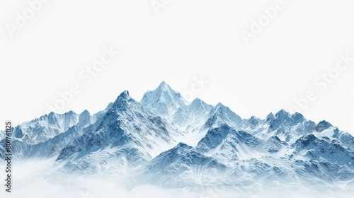 alps mountains dark blue on white background © STOCKYE STUDIO