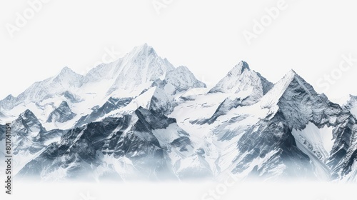 alps mountains dark blue on white background © STOCKYE STUDIO