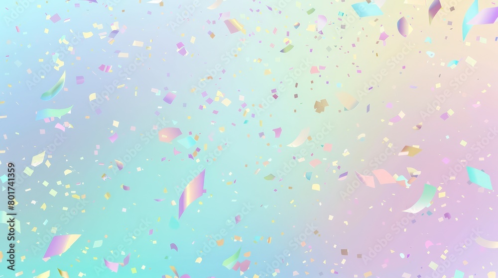 confetti falling down illustration pastel colors background