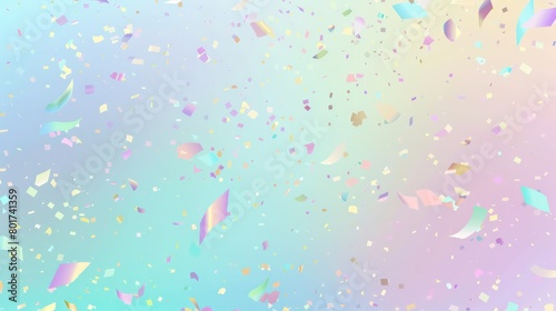 confetti falling down illustration pastel colors background